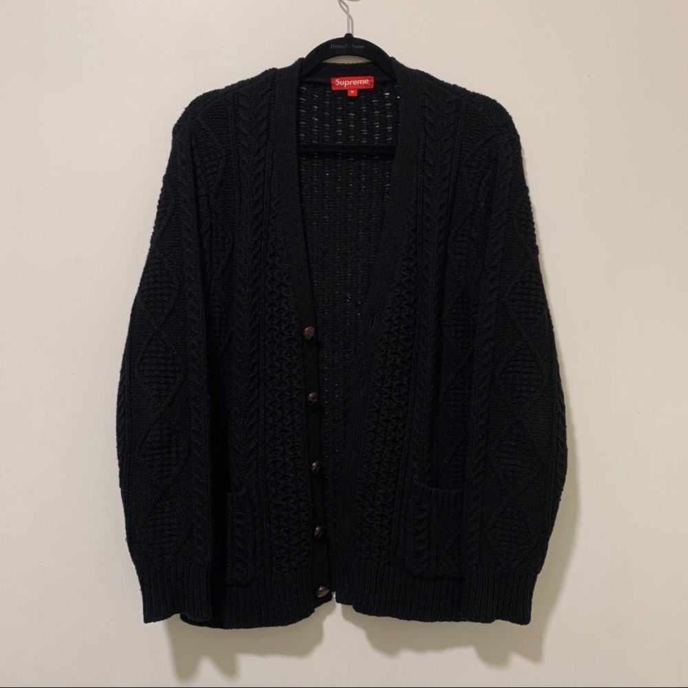 2015 Supreme Cable Knit Cardigan